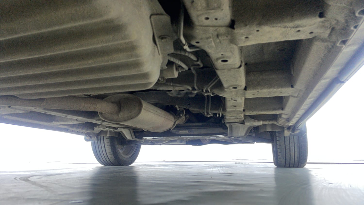 Used 2022 MG Motors Hector Sharp 1.5 Petrol CVT Petrol Automatic extra REAR RIGHT UNDERBODY VIEW