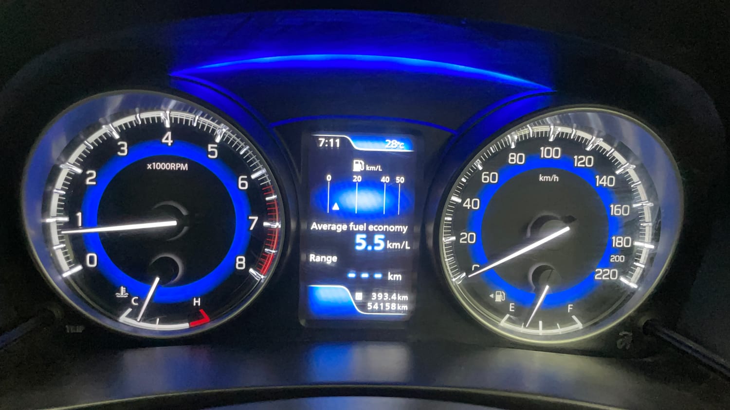 Used 2021 Maruti Suzuki Baleno Zeta Petrol Manual interior CLUSTERMETER VIEW