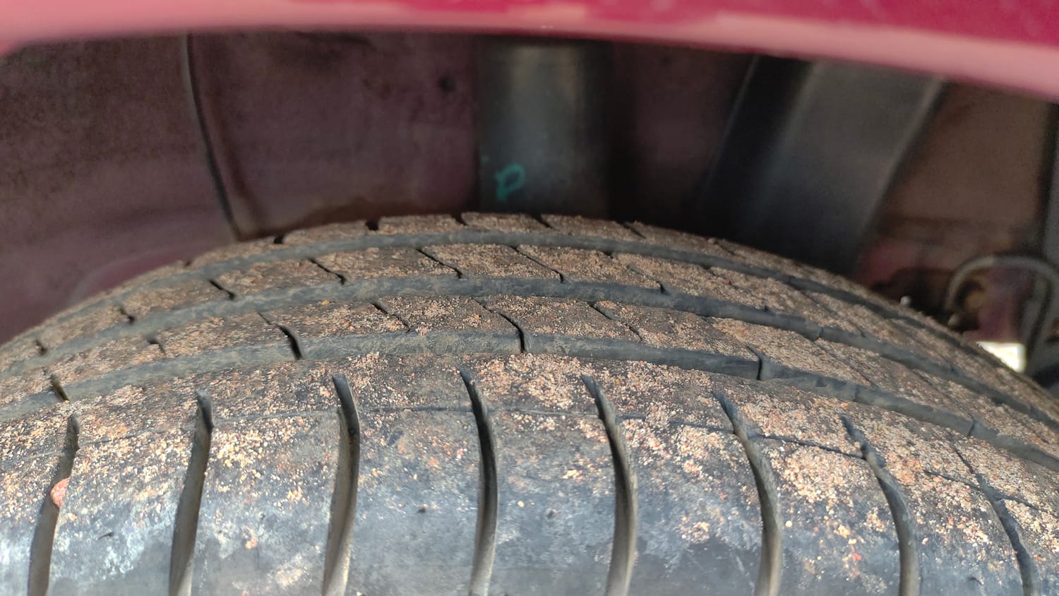 Used 2017 Hyundai Xcent SX 1.2 Petrol Manual tyres LEFT REAR TYRE TREAD VIEW