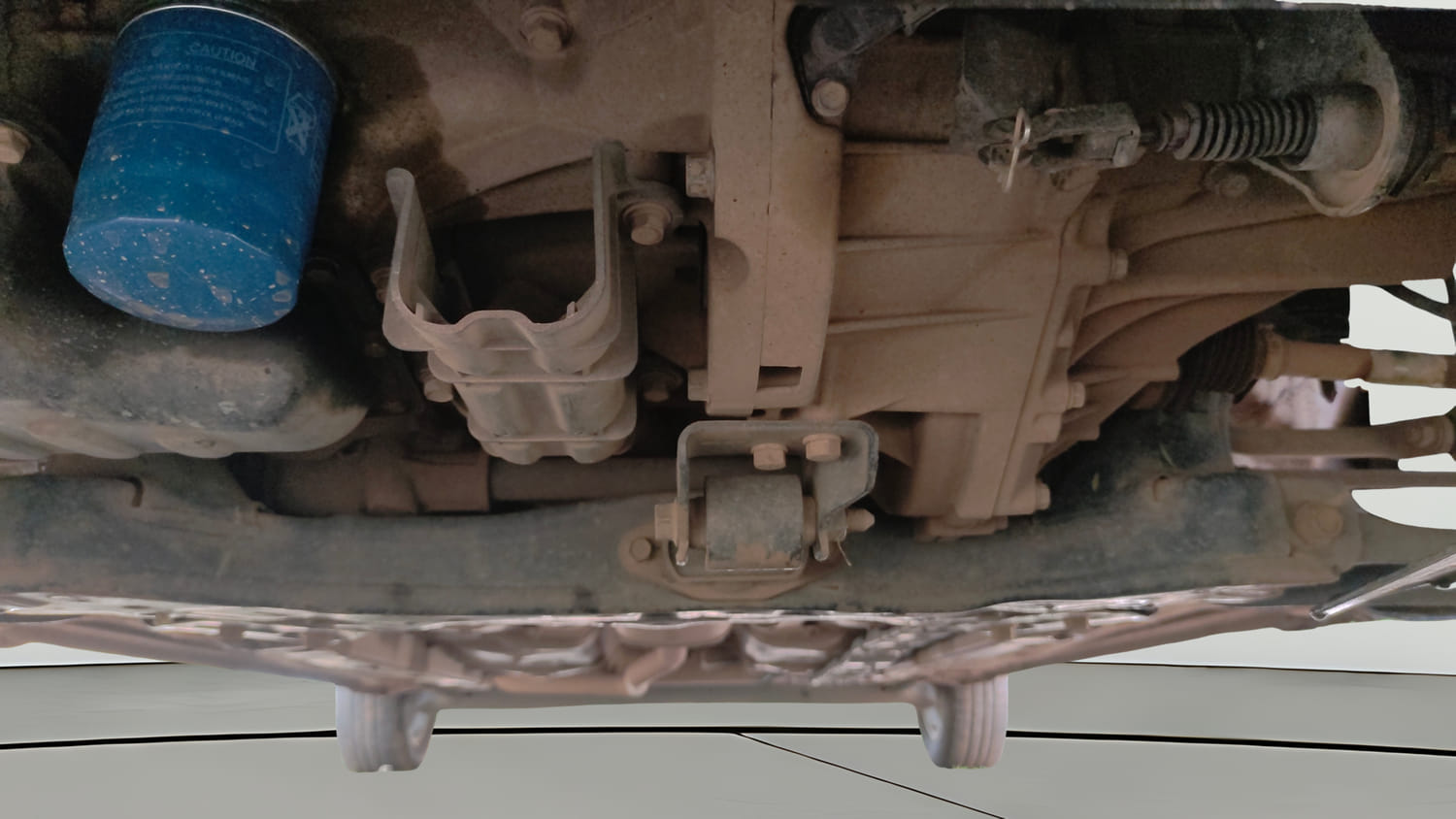 Used 2017 Hyundai Xcent SX 1.2 Petrol Manual extra FRONT LEFT UNDERBODY VIEW