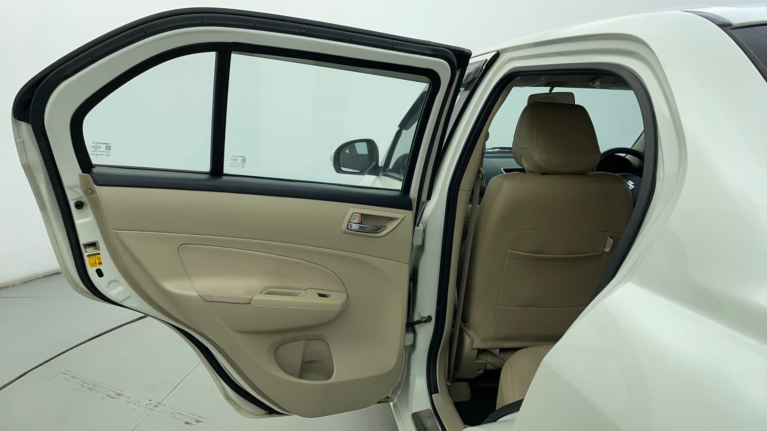 Used 2013 Maruti Suzuki Swift Dzire VXI Petrol Manual interior LEFT REAR DOOR OPEN VIEW