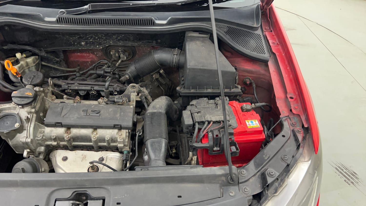 Used 2012 Volkswagen Polo Comfortline 1.2L (P) Petrol Manual engine ENGINE LEFT SIDE VIEW