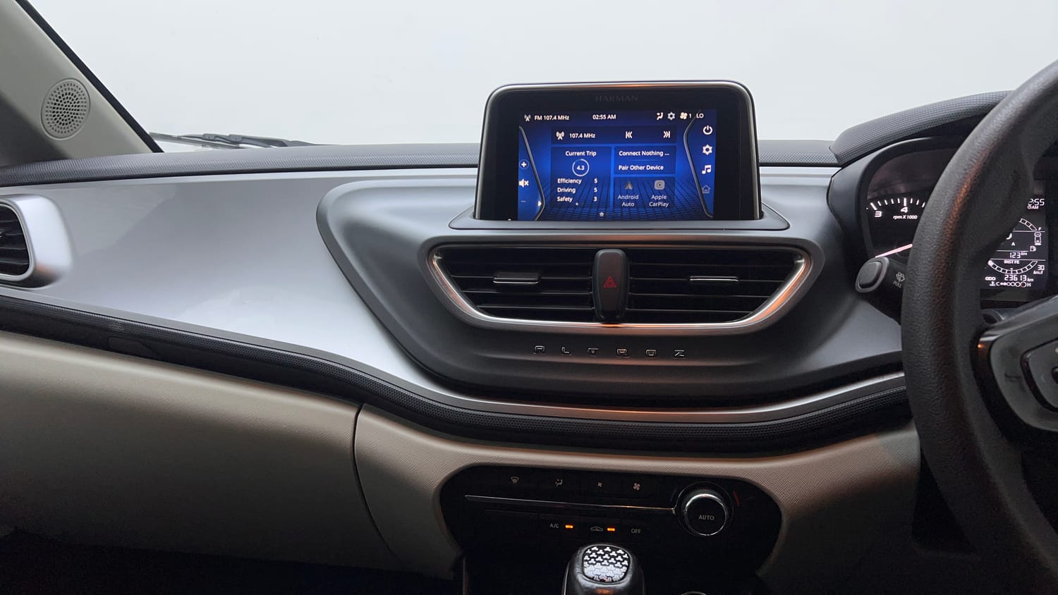 Used 2024 Tata Altroz XTA Petrol Petrol Automatic interior MUSIC SYSTEM & AC CONTROL VIEW