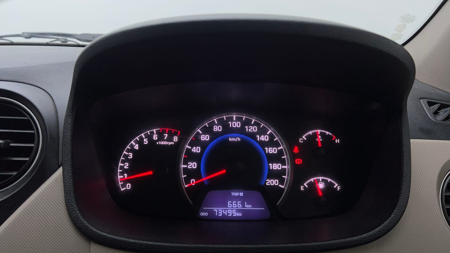 Used 2017 Hyundai Grand i10 Sportz 1.2 Kappa VTVT Petrol Manual interior CLUSTERMETER VIEW