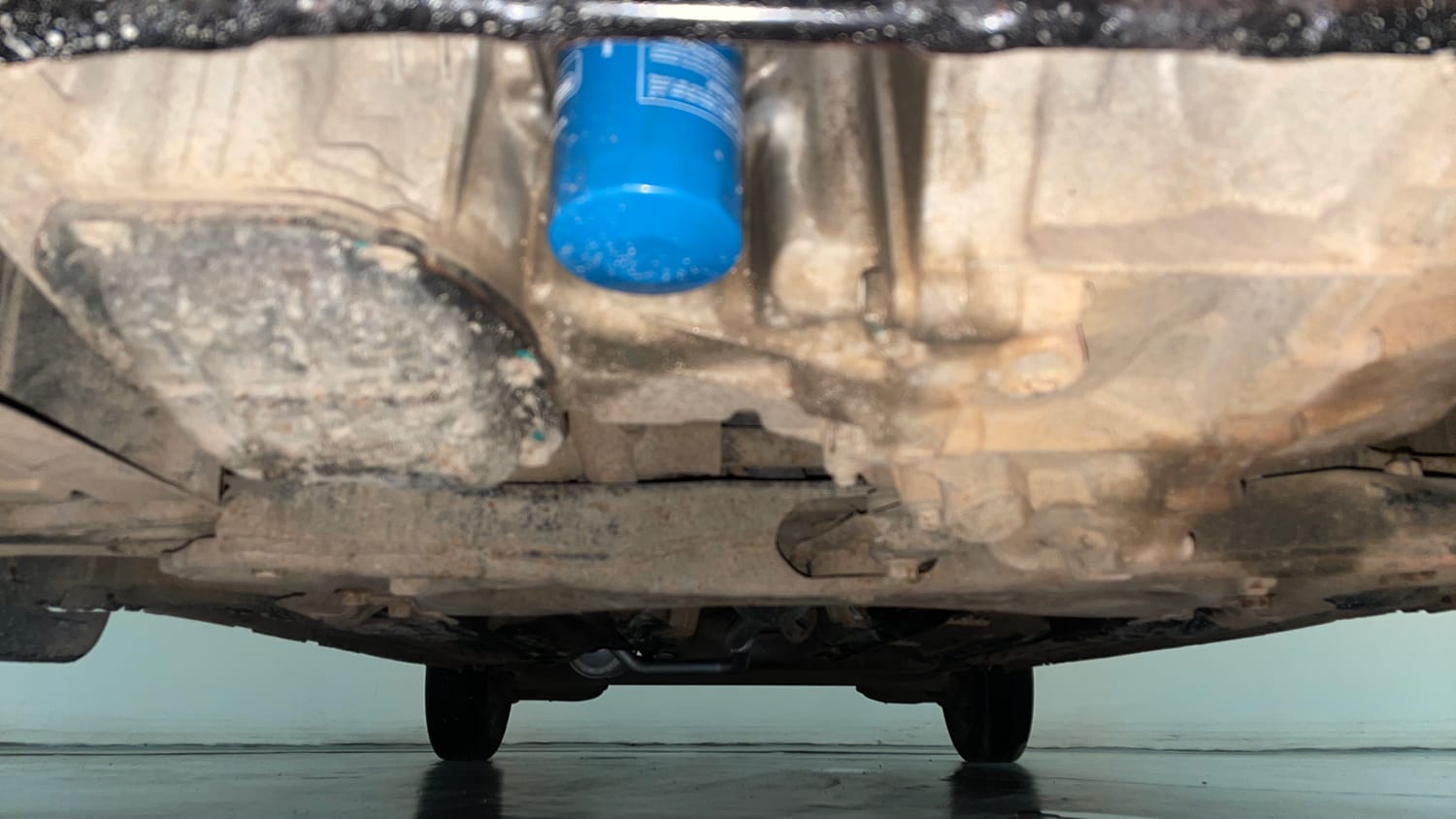 Used 2014 Datsun GO T Petrol Manual extra FRONT LEFT UNDERBODY VIEW