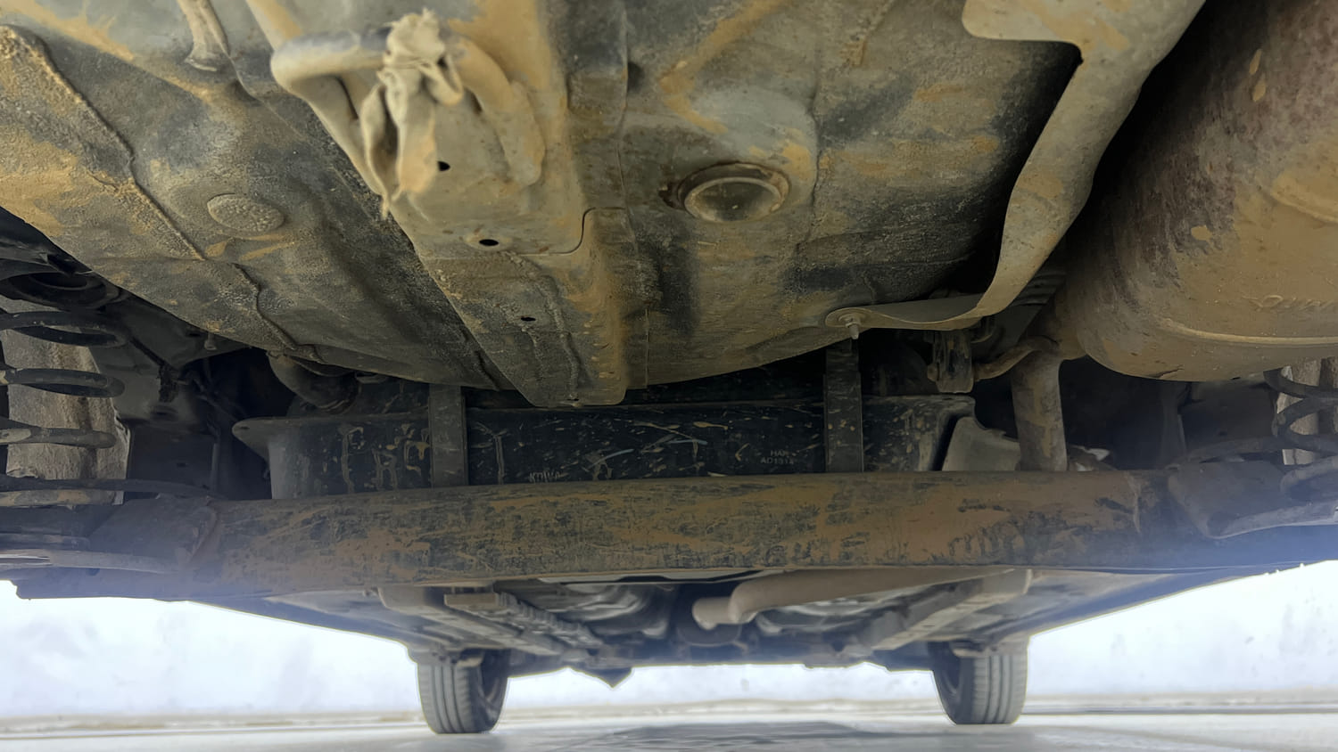 Used 2015 Hyundai Grand i10 Sportz 1.2 Kappa VTVT Petrol Manual extra REAR UNDERBODY VIEW (TAKEN FROM REAR)