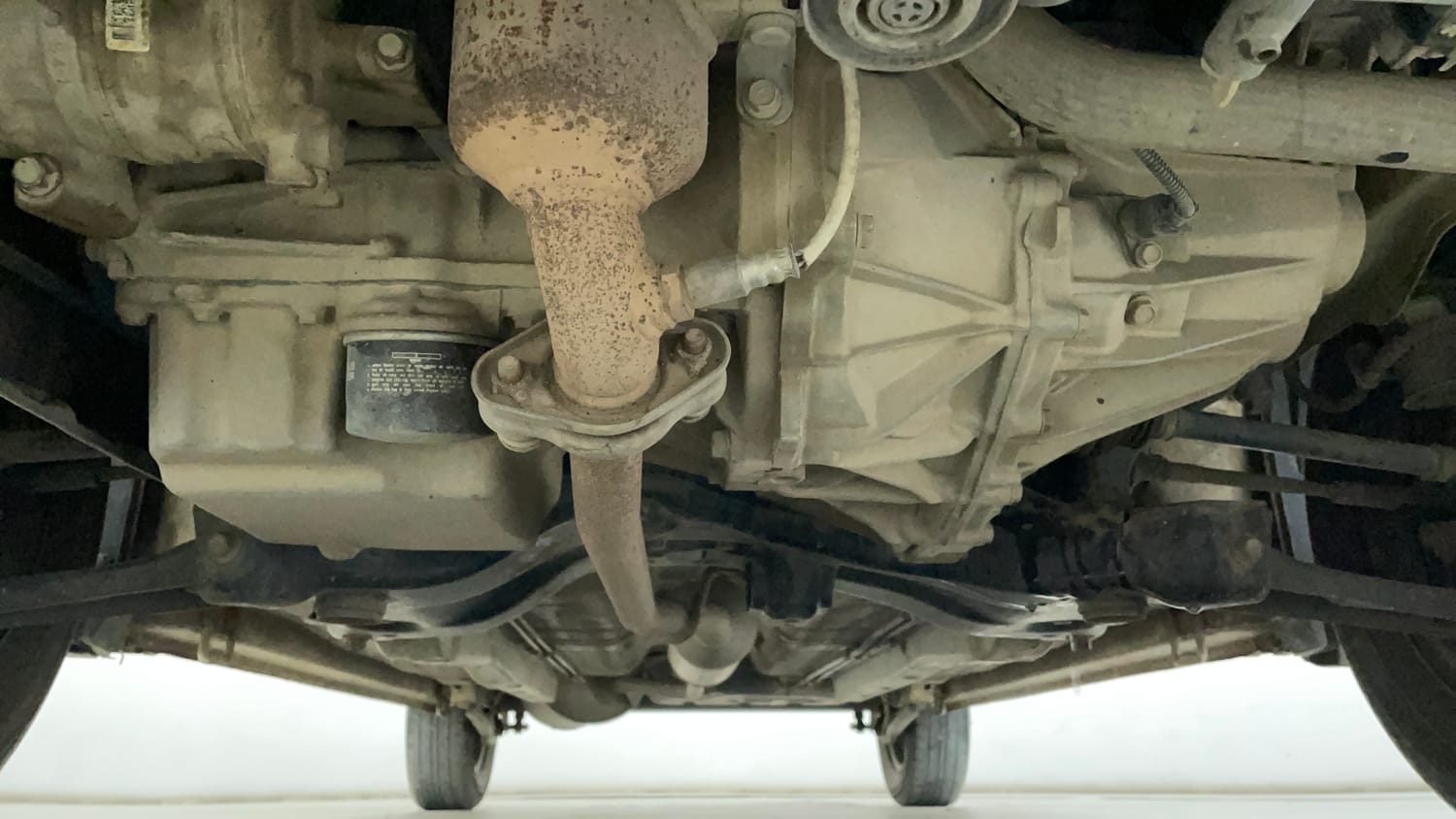Used 2018 Maruti Suzuki Wagon R 1.0 VXI AMT Petrol Automatic extra FRONT LEFT UNDERBODY VIEW