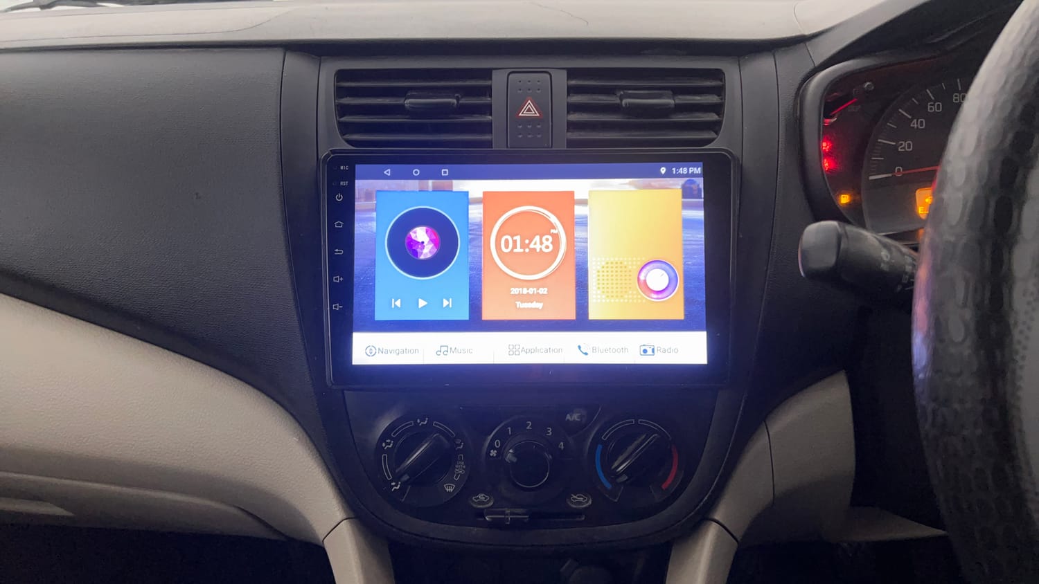 Used 2019 Maruti Suzuki Celerio LXi Petrol Manual interior MUSIC SYSTEM & AC CONTROL VIEW