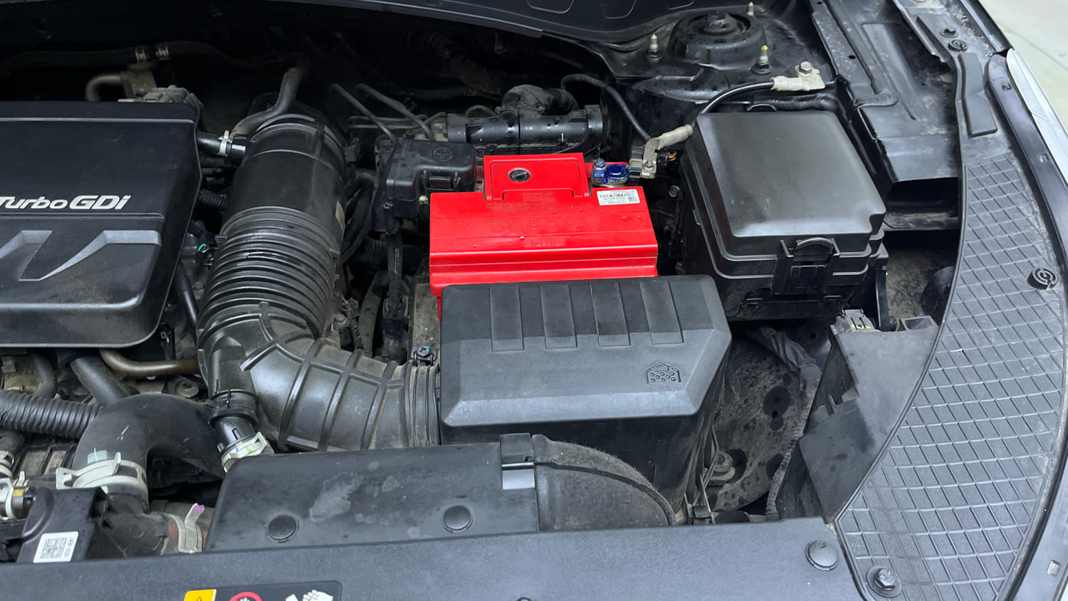 Used 2022 Kia Seltos GTX Plus 1.4 DCT Petrol Automatic engine ENGINE LEFT SIDE VIEW