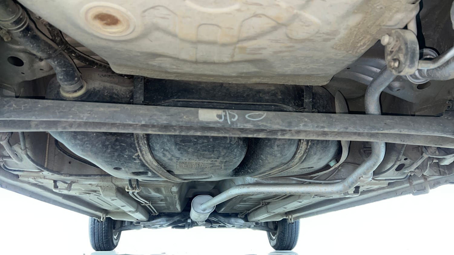 Used 2014 Maruti Suzuki Celerio VXi AMT Petrol Automatic extra REAR UNDERBODY VIEW (TAKEN FROM REAR)