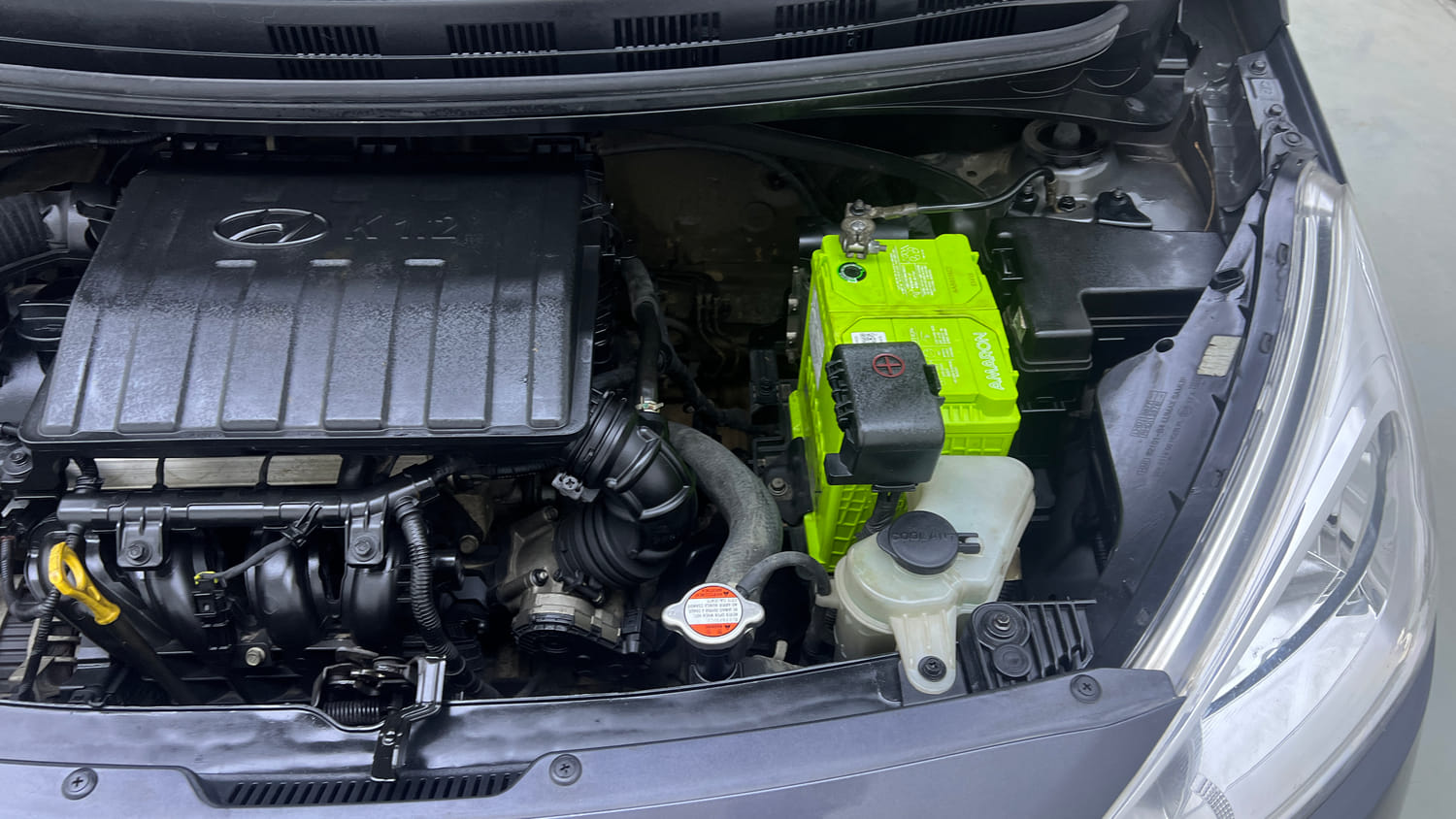 Used 2015 Hyundai Grand i10 Sportz 1.2 Kappa VTVT Petrol Manual engine ENGINE LEFT SIDE VIEW