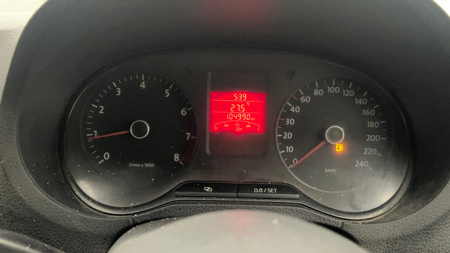 Used 2013 Volkswagen Polo Trendline 1.2L (P) Petrol Manual interior CLUSTERMETER VIEW