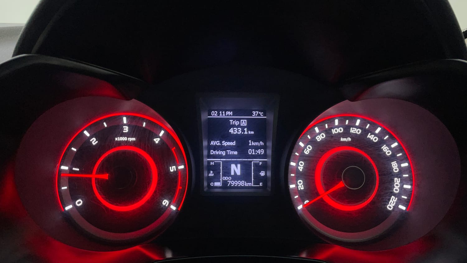 Used 2022 Mahindra XUV 300 W8 (O) 1.5 Diesel AMT Diesel Automatic interior CLUSTERMETER VIEW