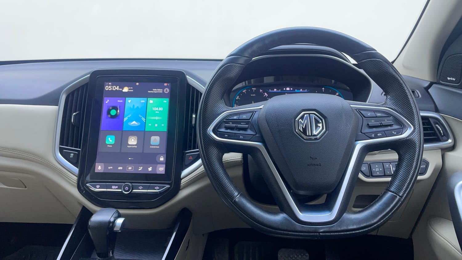 Used 2022 MG Motors Hector Sharp 1.5 Petrol CVT Petrol Automatic interior STEERING VIEW