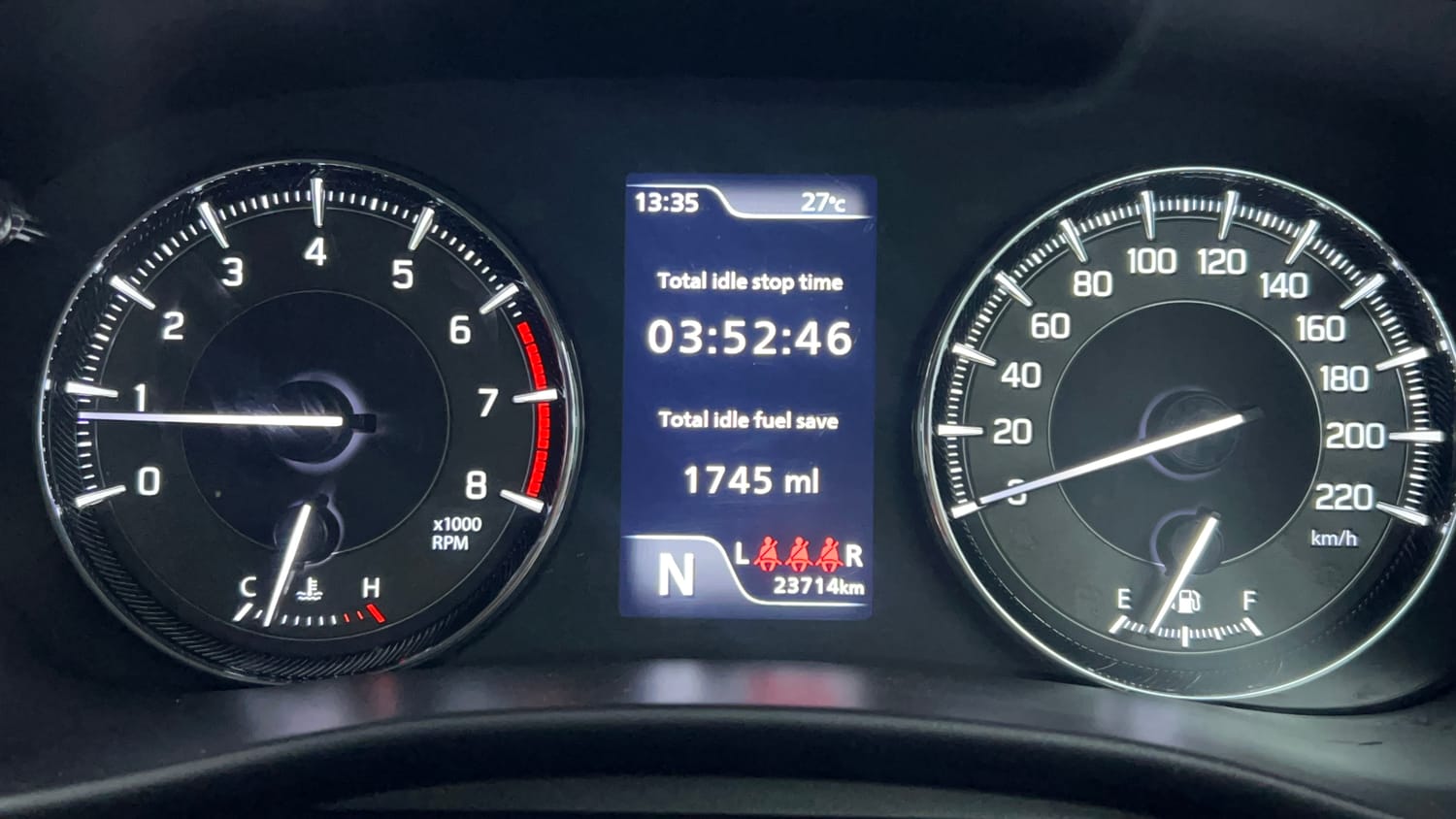 Used 2024 Toyota Glanza V AMT Petrol Automatic interior CLUSTERMETER VIEW