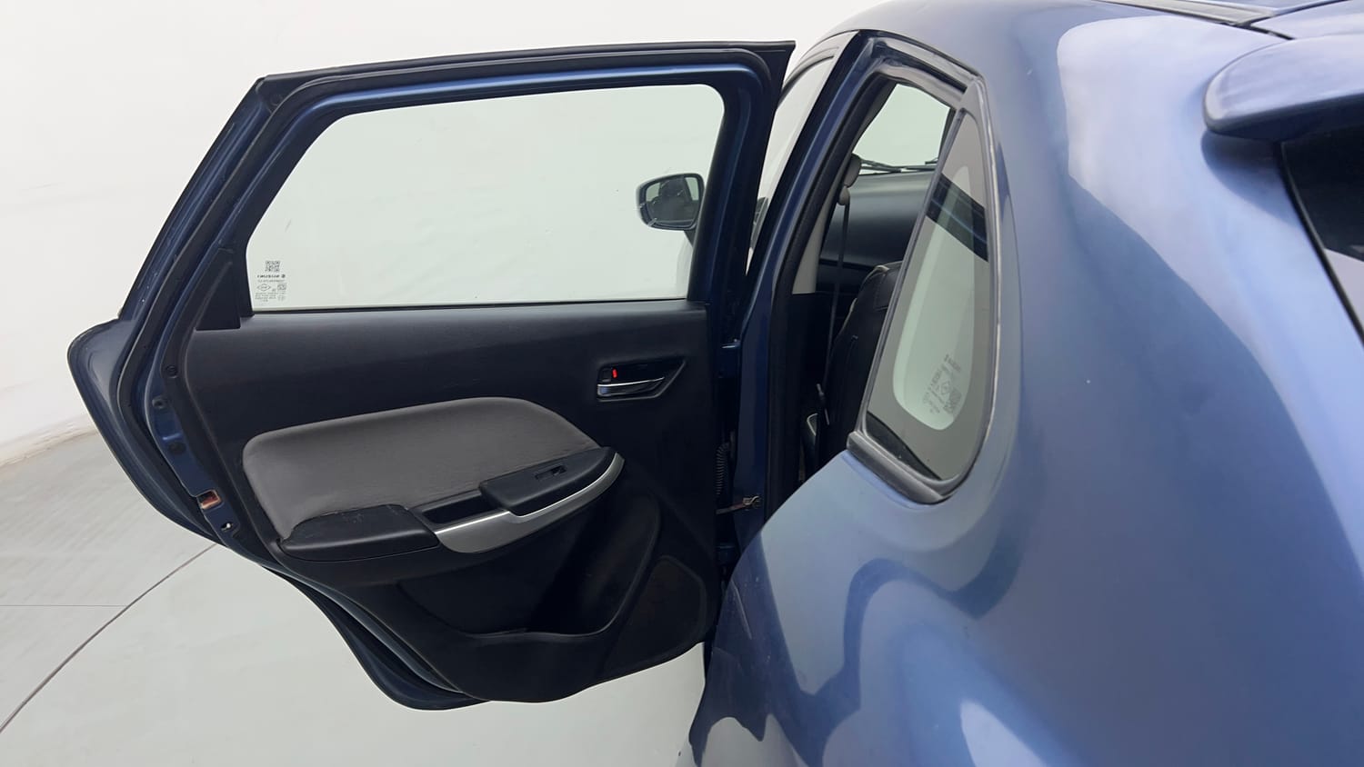 Used 2016 Maruti Suzuki Baleno Delta 1.2 Petrol Manual interior LEFT REAR DOOR OPEN VIEW
