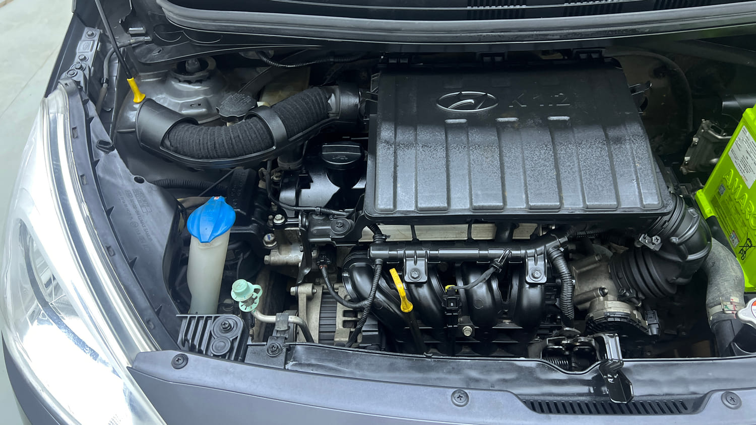 Used 2015 Hyundai Grand i10 Sportz 1.2 Kappa VTVT Petrol Manual engine ENGINE RIGHT SIDE VIEW