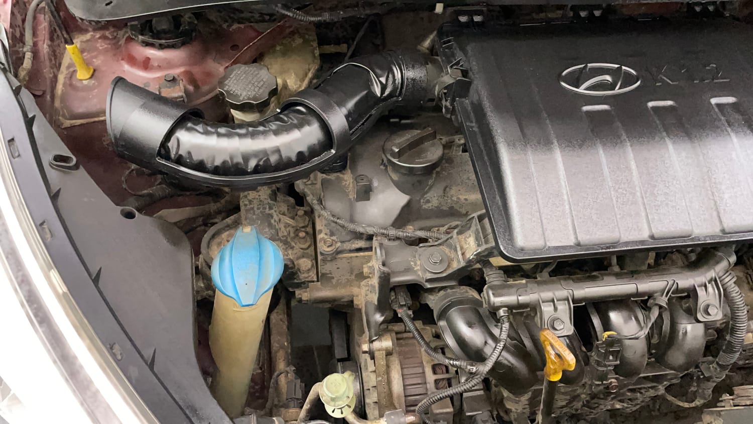 Used 2014 Hyundai Grand i10 Asta AT 1.2 Kappa VTVT Petrol Automatic engine ENGINE RIGHT SIDE VIEW