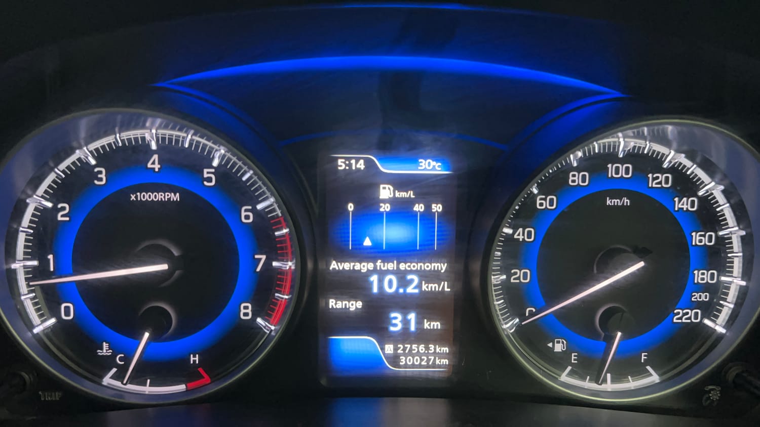 Used 2016 Maruti Suzuki Baleno Zeta 1.2 Petrol Manual interior CLUSTERMETER VIEW