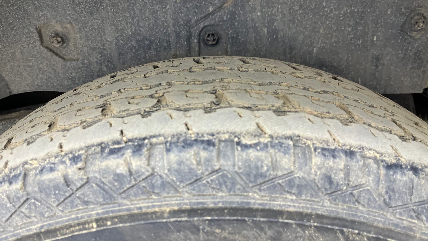 Used 2021 mahindra Thar LX Hard Top Diesel AT 4WD Diesel Automatic tyres LEFT REAR TYRE TREAD VIEW