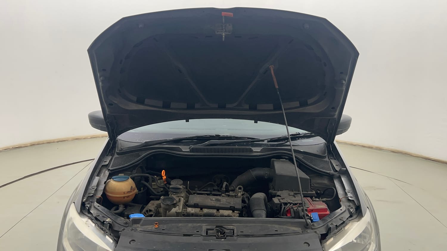 Used 2013 Volkswagen Polo Trendline 1.2L (P) Petrol Manual engine ENGINE & BONNET OPEN FRONT VIEW