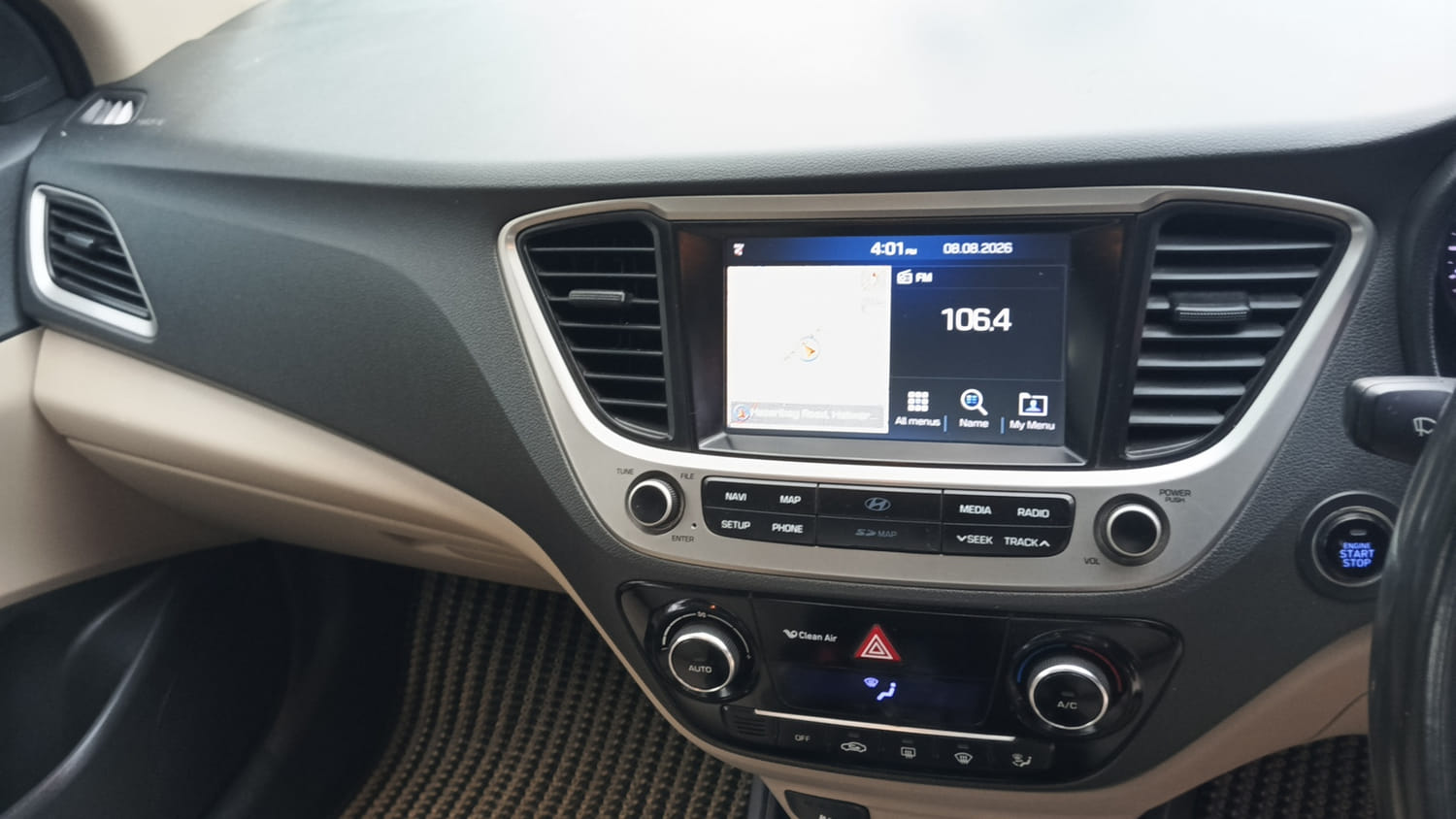 Used 2018 Hyundai Verna SX (O)1.6 VTVT Petrol Manual interior MUSIC SYSTEM & AC CONTROL VIEW