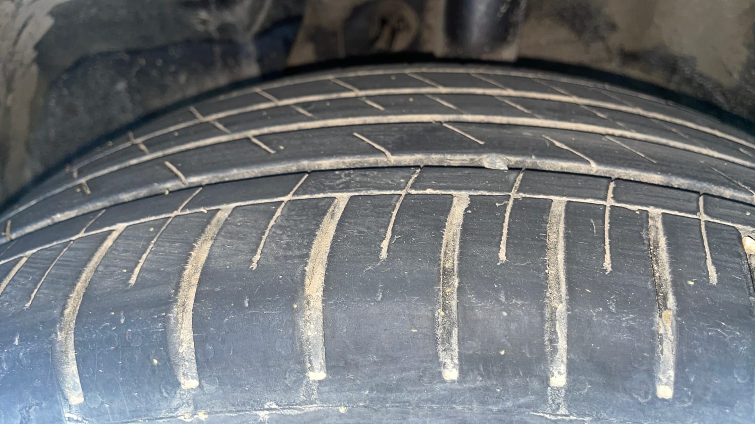 Used 2022 MG Motors Hector Sharp 1.5 Petrol CVT Petrol Automatic tyres LEFT FRONT TYRE TREAD VIEW
