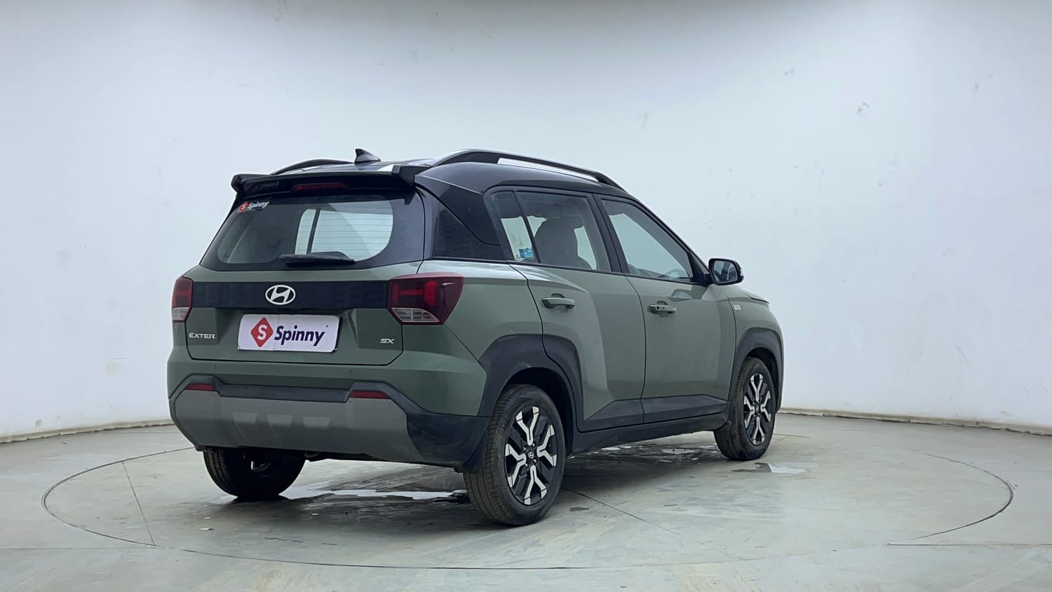 Used 2023 Hyundai Exter SX (O) Connect 1.2 AMT Dual Tone Petrol Automatic exterior RIGHT REAR CORNER VIEW