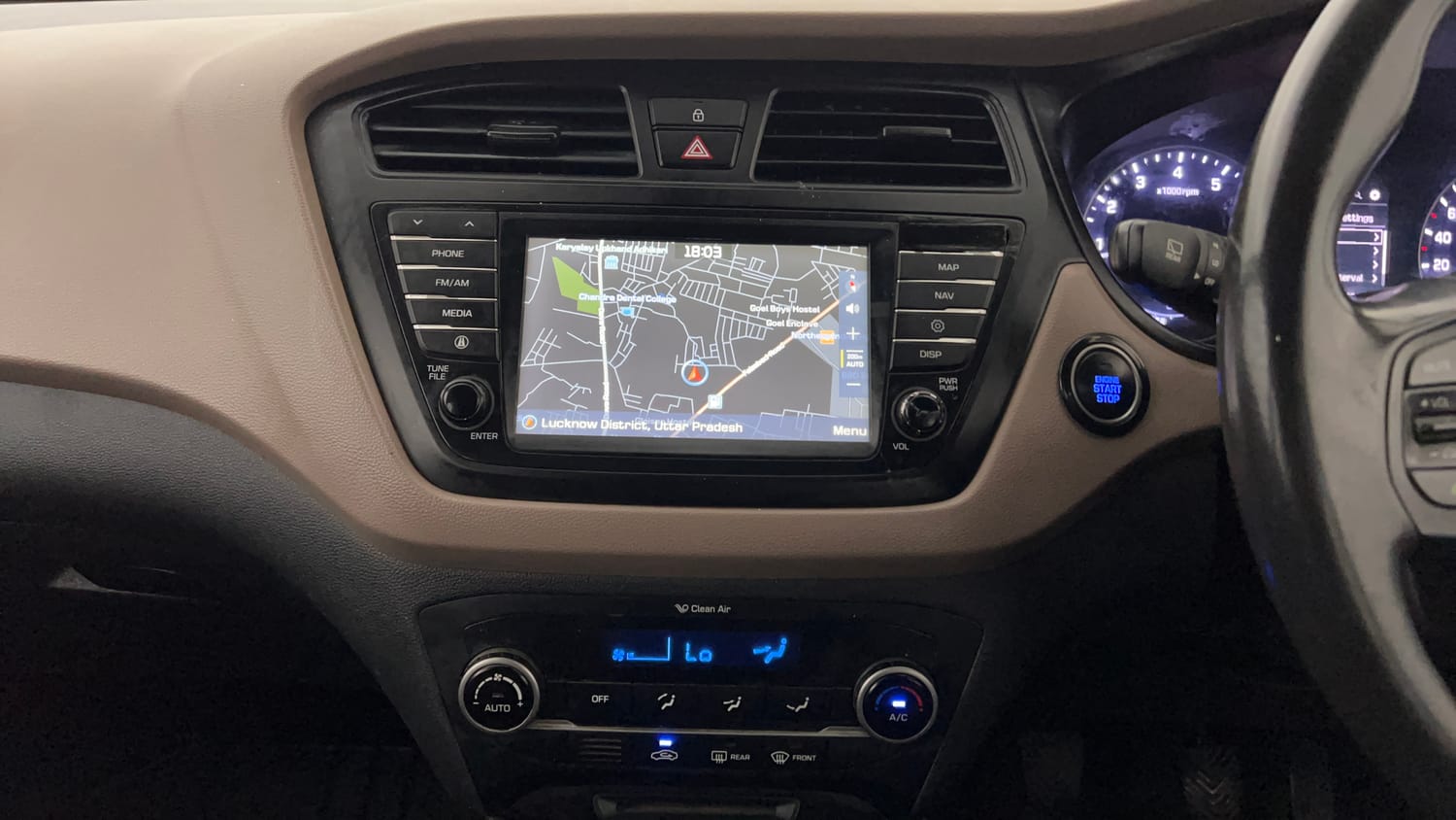 Used 2016 Hyundai Elite i20 Asta 1.2 Petrol Manual interior MUSIC SYSTEM & AC CONTROL VIEW