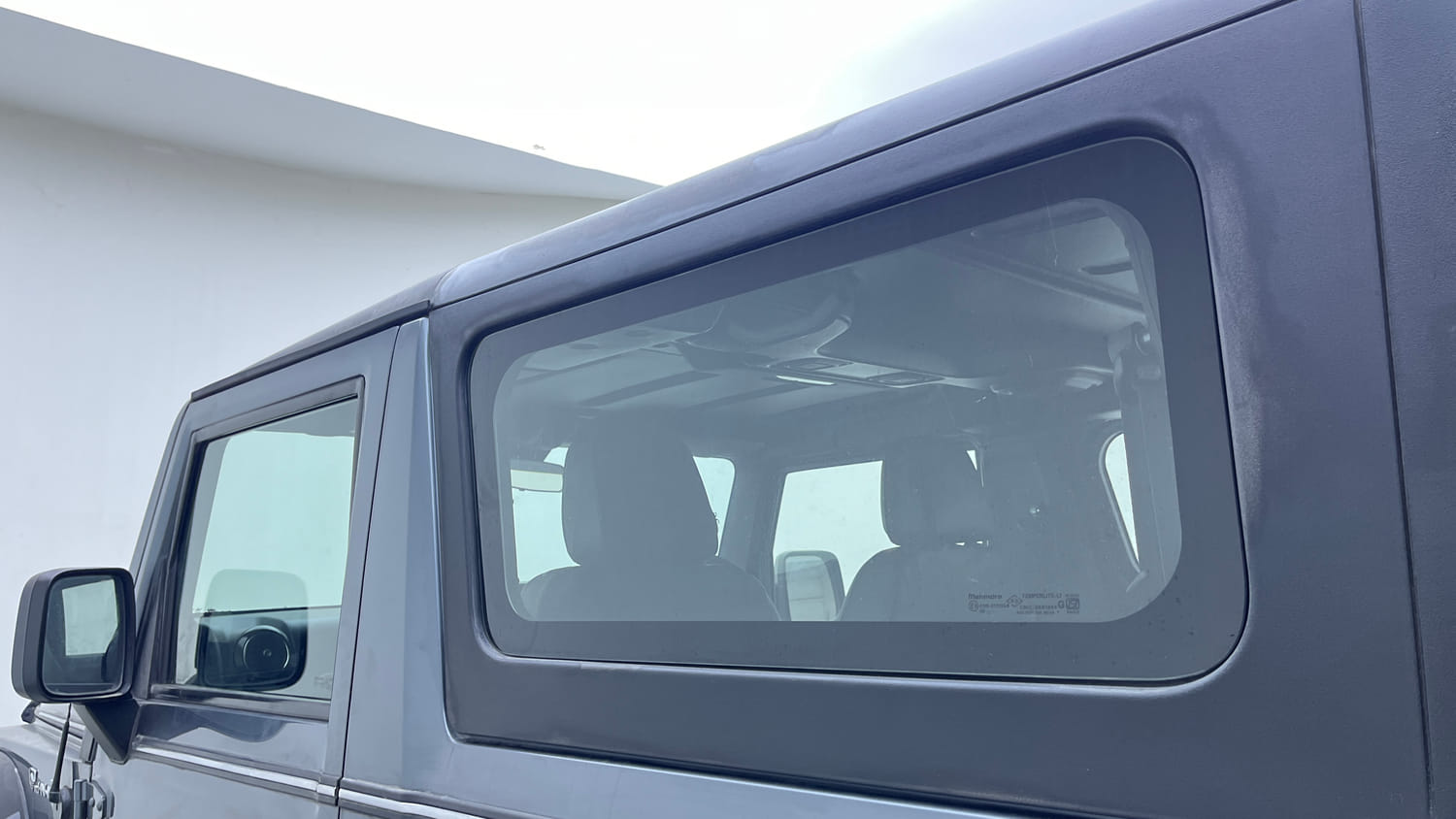 Used 2021 mahindra Thar LX Hard Top Diesel AT 4WD Diesel Automatic interior LEFT REAR DOOR OPEN VIEW