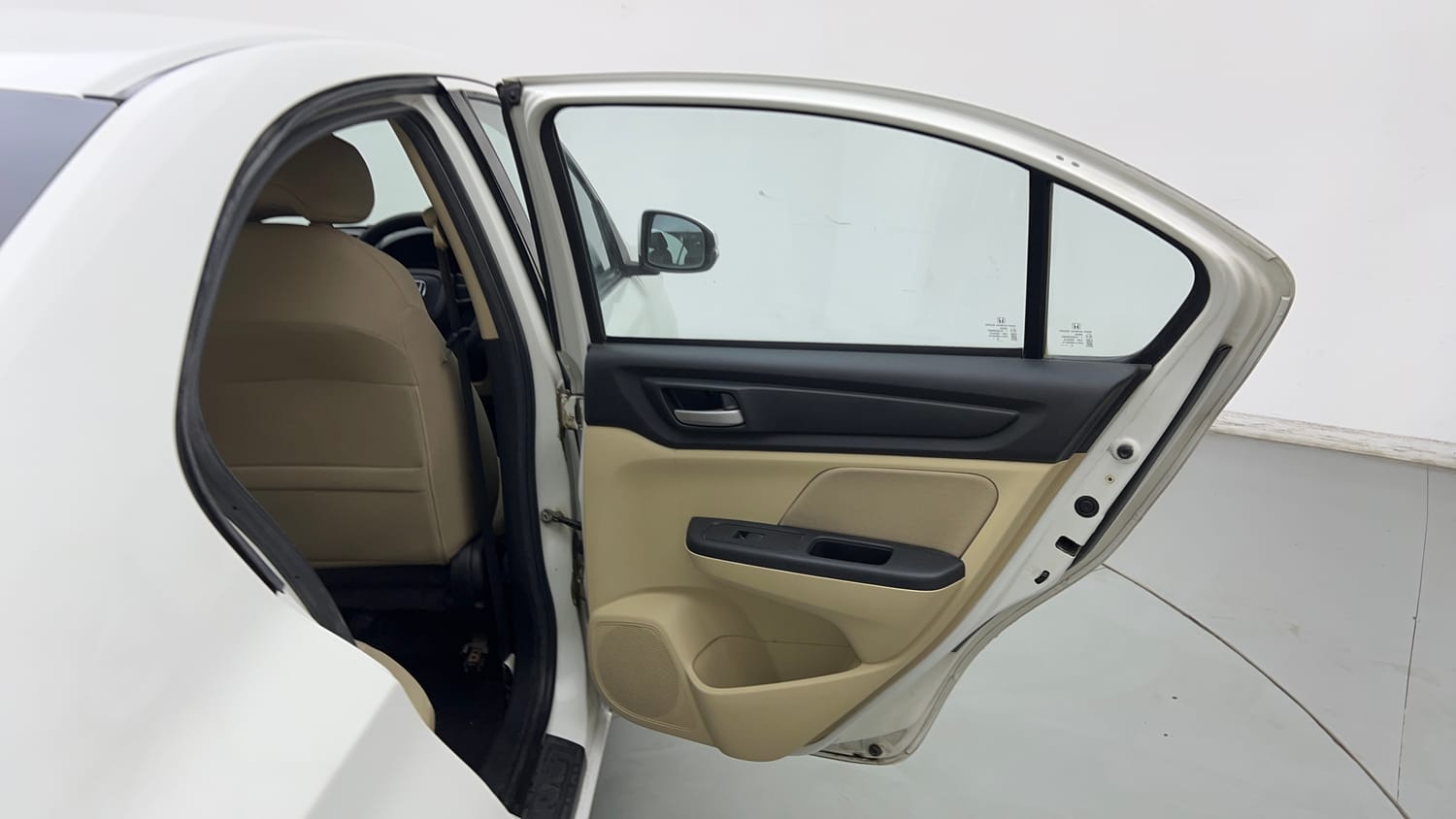 Used 2020 Honda Amaze 1.2 S CVT Petrol Petrol Automatic interior RIGHT REAR DOOR OPEN VIEW