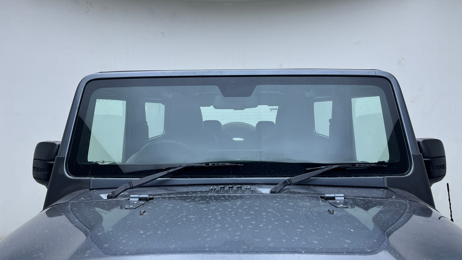 Used 2021 mahindra Thar LX Hard Top Diesel AT 4WD Diesel Automatic exterior FRONT WINDSHIELD VIEW
