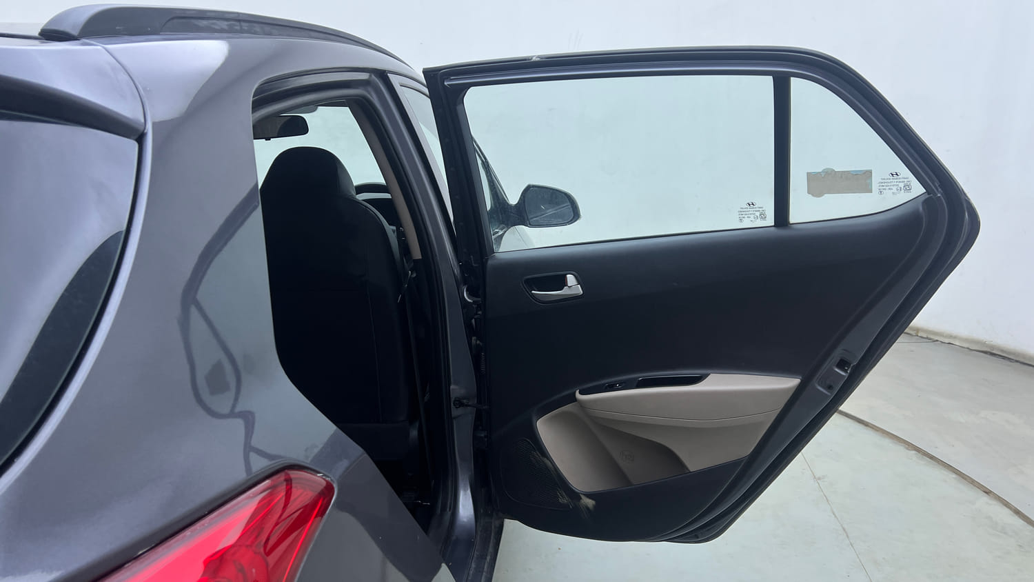 Used 2015 Hyundai Grand i10 Sportz 1.2 Kappa VTVT Petrol Manual interior RIGHT REAR DOOR OPEN VIEW