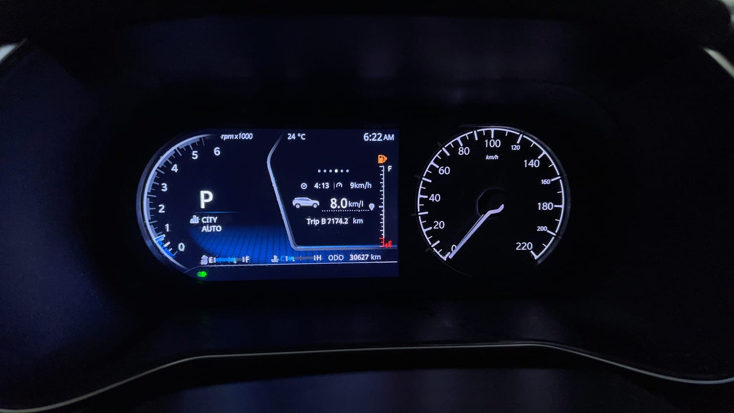 Used 2021 Tata Harrier XZA Plus Dual Tone Diesel Automatic interior CLUSTERMETER VIEW