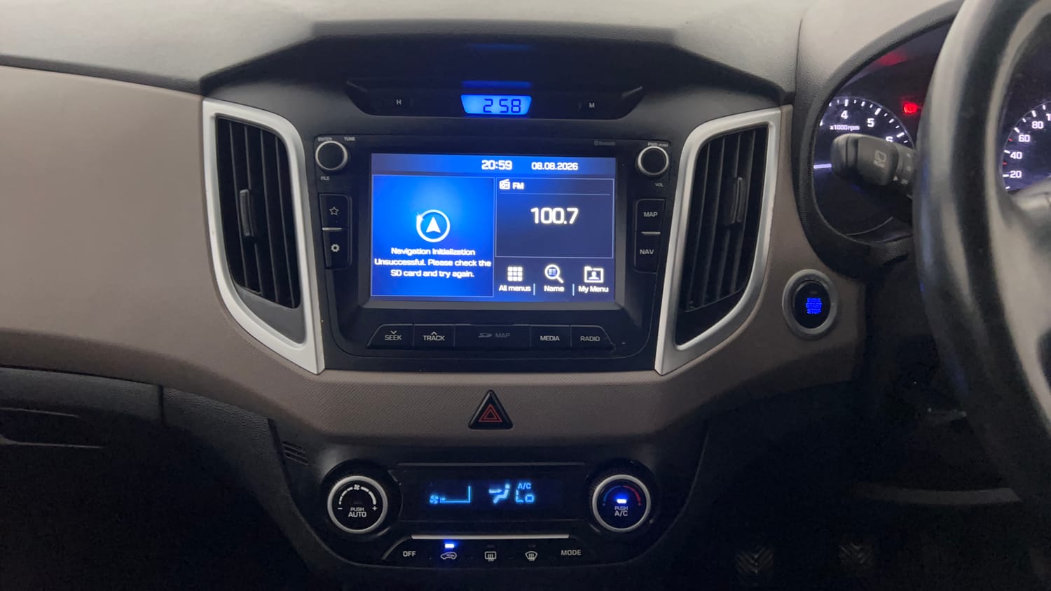 Used 2019 Hyundai Creta SX 1.6 Petrol Petrol Manual interior MUSIC SYSTEM & AC CONTROL VIEW
