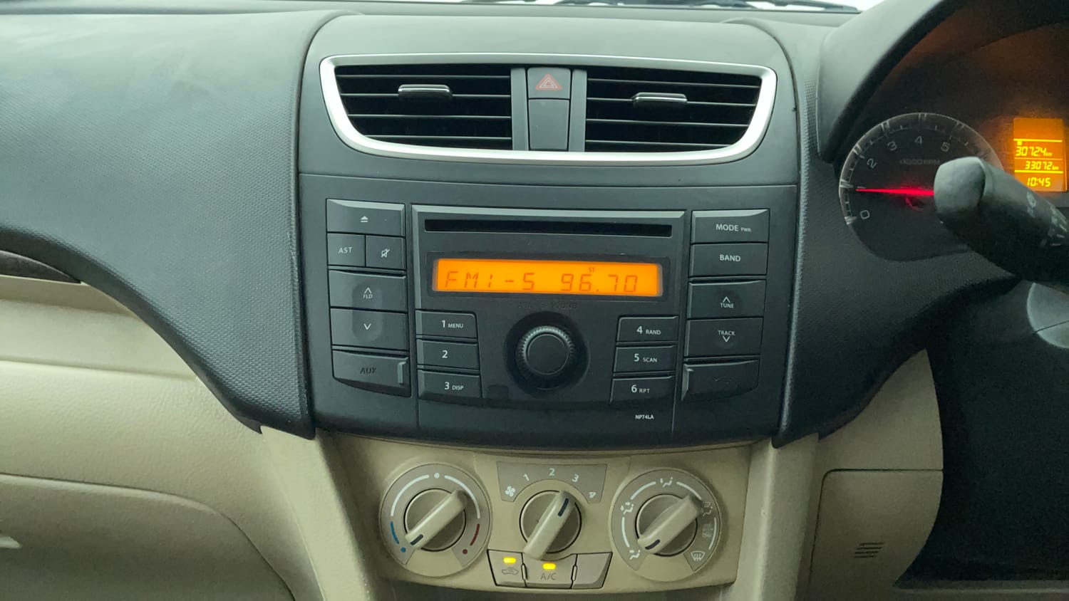 Used 2013 Maruti Suzuki Swift Dzire VXI Petrol Manual interior MUSIC SYSTEM & AC CONTROL VIEW
