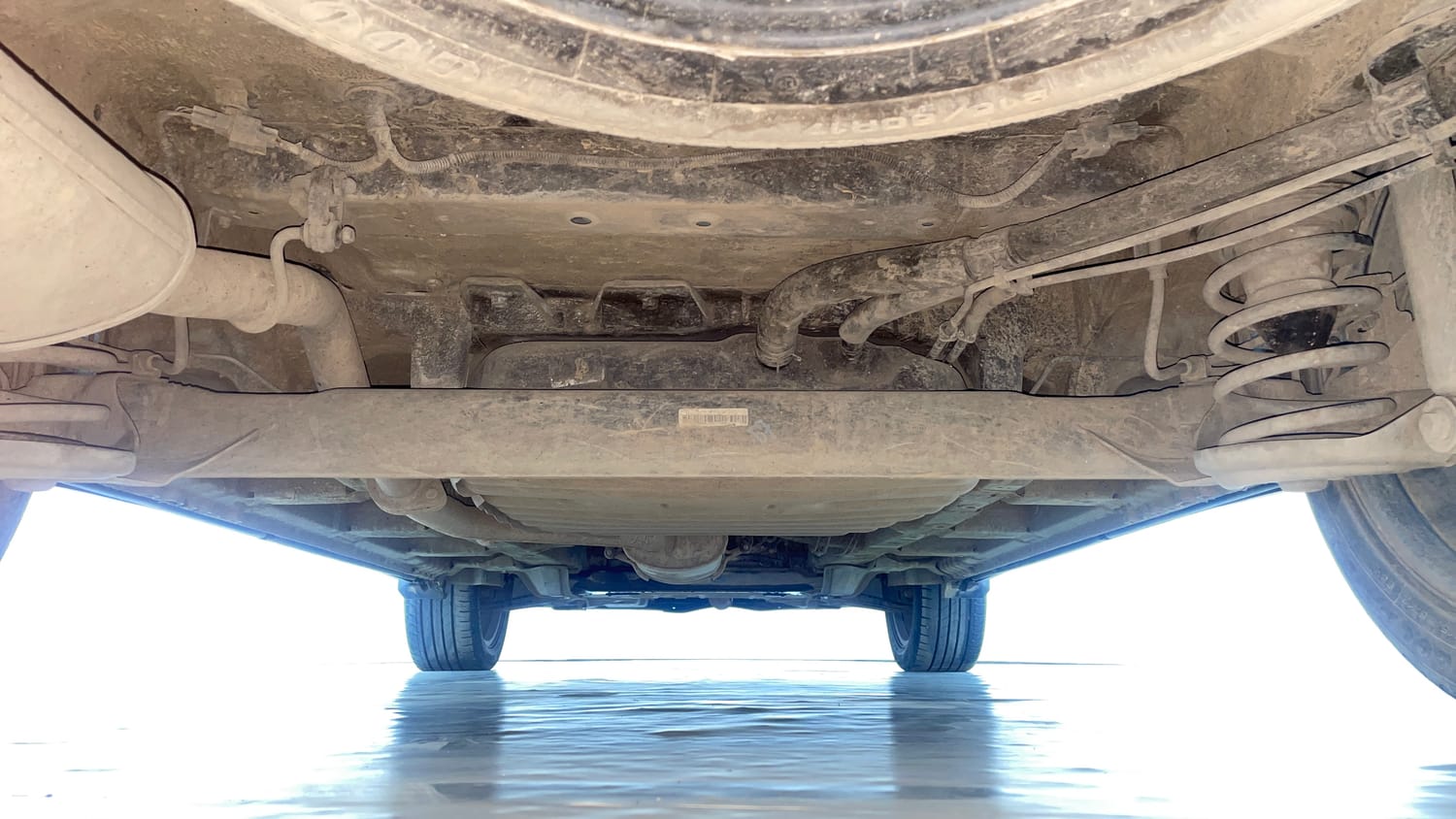 Used 2022 MG Motors Hector Sharp 1.5 Petrol CVT Petrol Automatic extra REAR UNDERBODY VIEW (TAKEN FROM REAR)