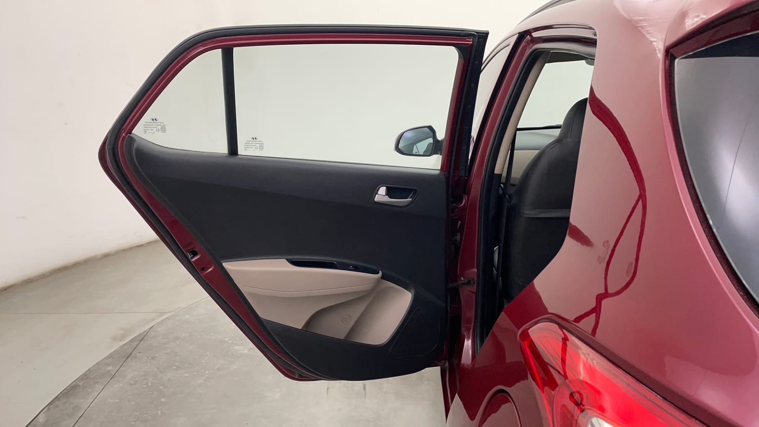 Used 2014 Hyundai Grand i10 Asta AT 1.2 Kappa VTVT Petrol Automatic interior LEFT REAR DOOR OPEN VIEW
