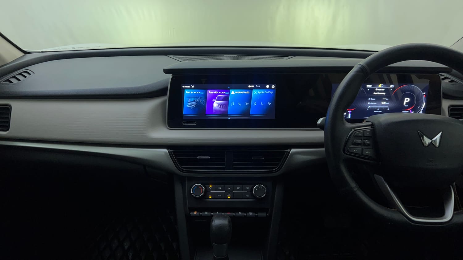 Used 2024 Mahindra XUV700 AX 5 Petrol AT 5 STR Petrol Automatic interior MUSIC SYSTEM & AC CONTROL VIEW