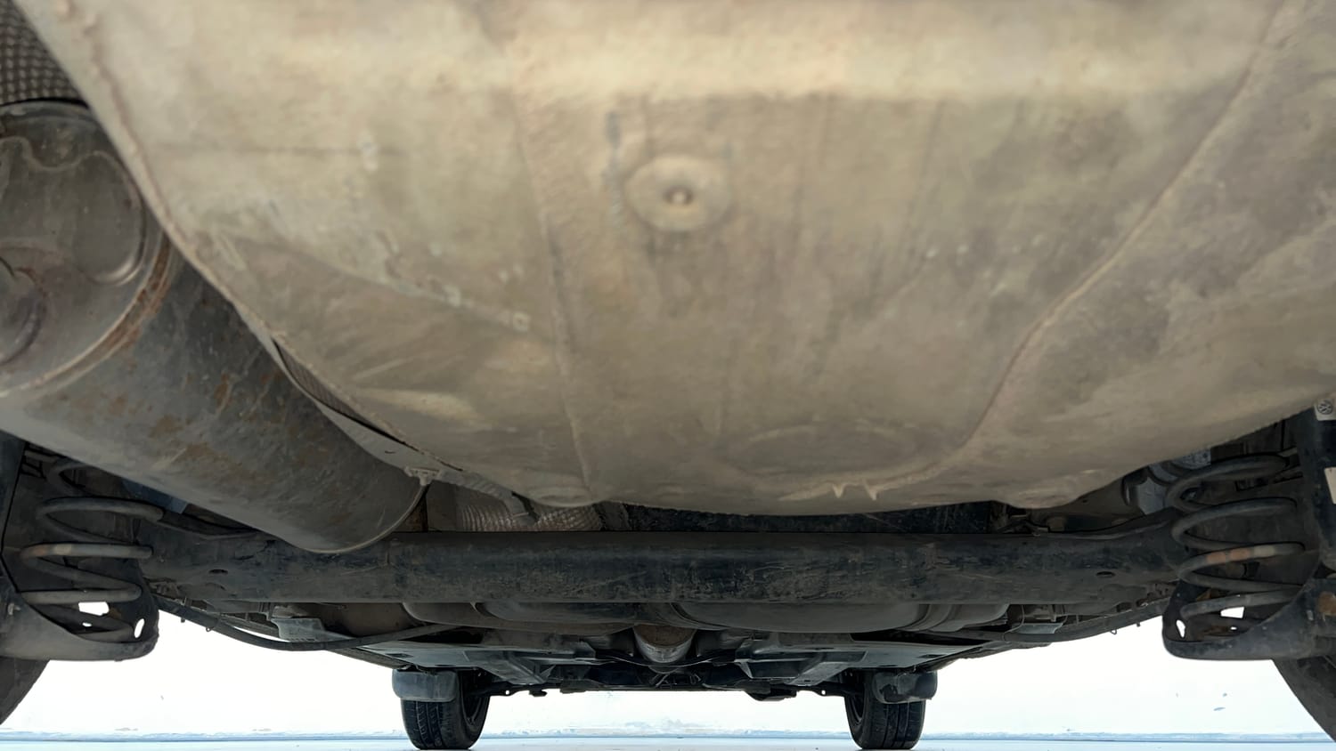 Used 2020 Skoda Rapid Active 1.0 TSI MT Petrol Manual extra REAR UNDERBODY VIEW (TAKEN FROM REAR)