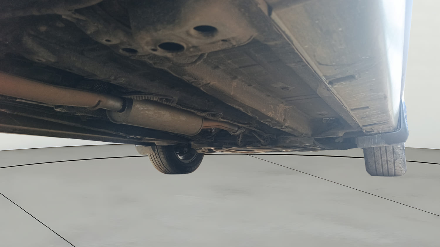 Used 2022 Mahindra XUV 300 W8 (O) 1.5 Diesel AMT Diesel Automatic extra REAR RIGHT UNDERBODY VIEW