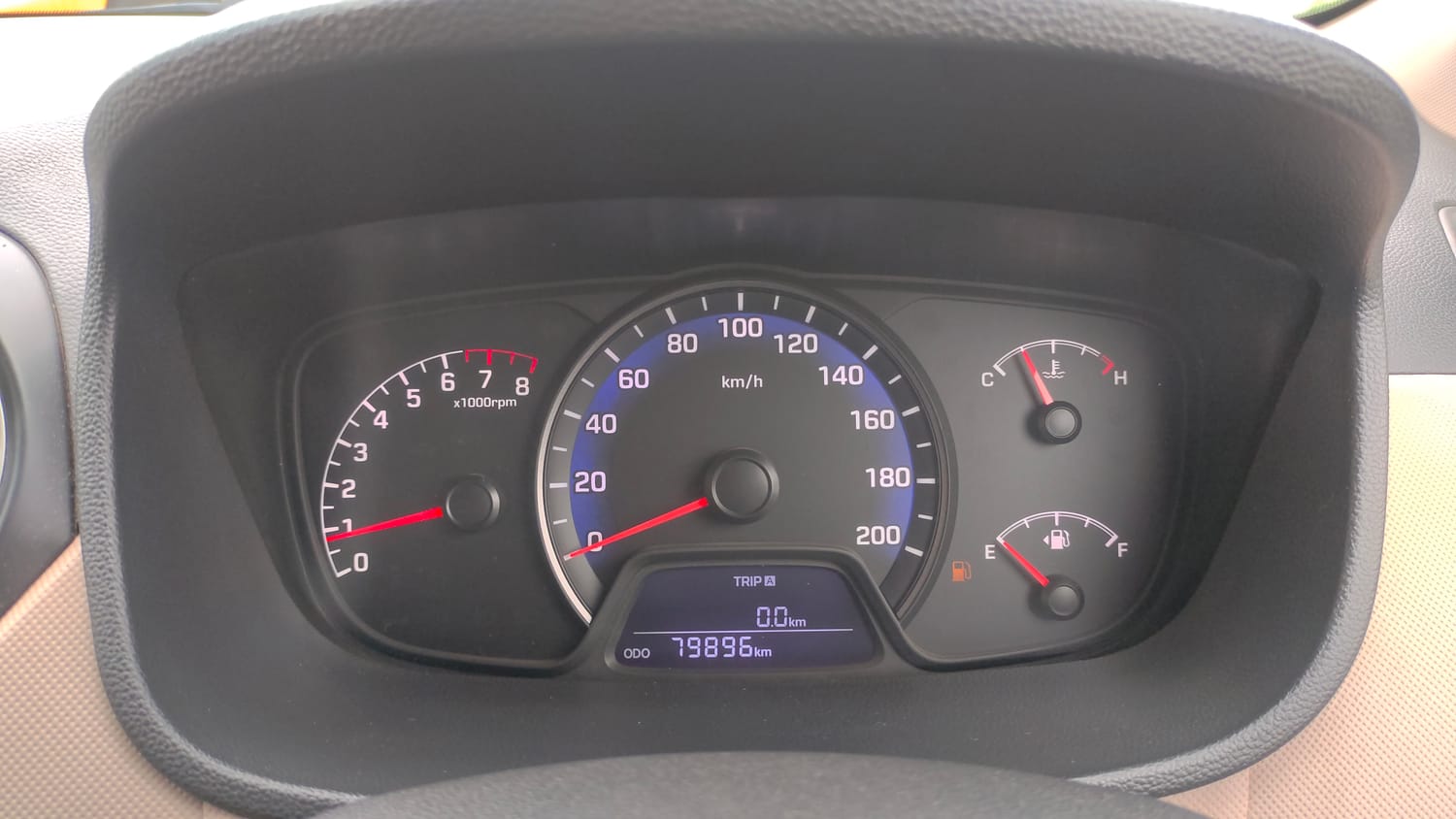 Used 2017 Hyundai Xcent SX 1.2 Petrol Manual interior CLUSTERMETER VIEW