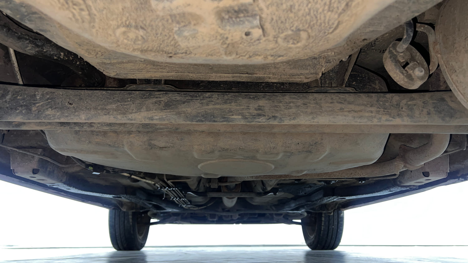 Used 2019 Tata Tiago XZ+ Petrol+cng(outside fitted) Cng Manual extra REAR UNDERBODY VIEW (TAKEN FROM REAR)
