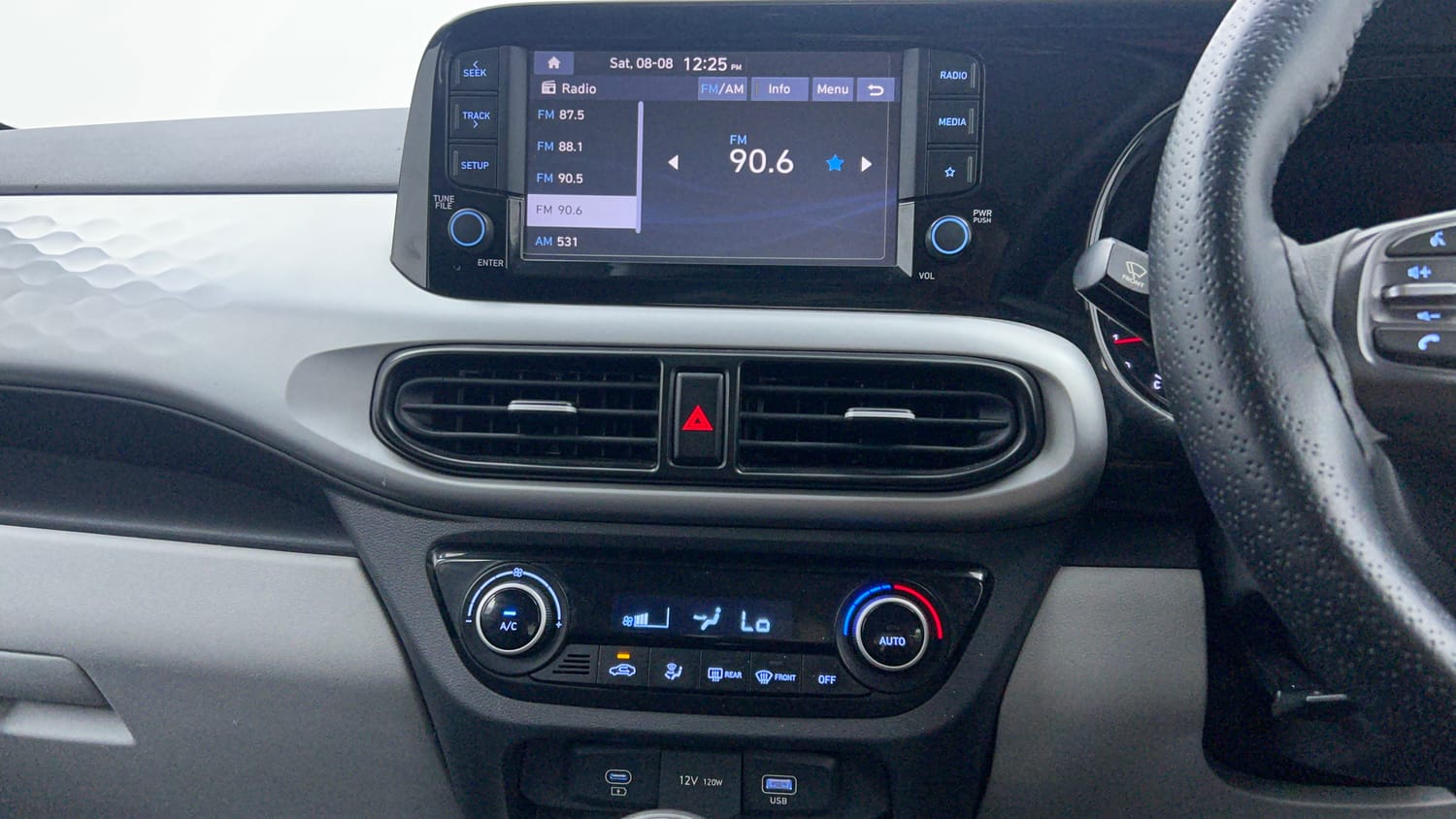 Used 2023 Hyundai Grand i10 Nios Sportz 1.2 Kappa VTVT Petrol Manual interior MUSIC SYSTEM & AC CONTROL VIEW