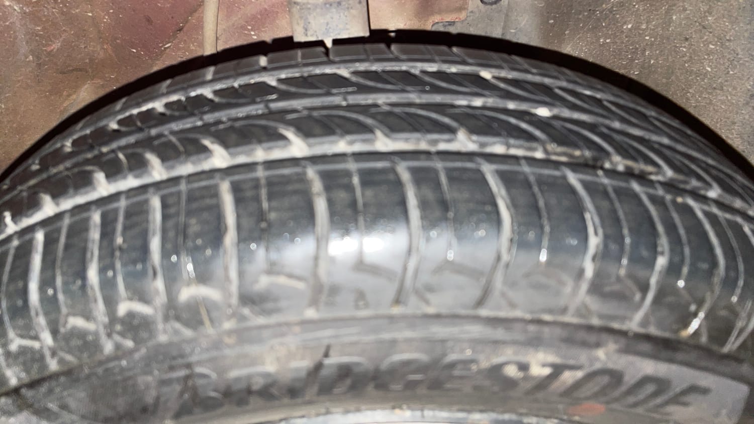 Used 2014 Datsun GO T Petrol Manual tyres RIGHT FRONT TYRE TREAD VIEW