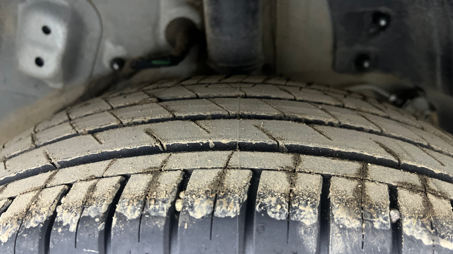 Used 2026 Tata Curvv EV Empowered X 55 Electric Automatic tyres LEFT REAR TYRE TREAD VIEW