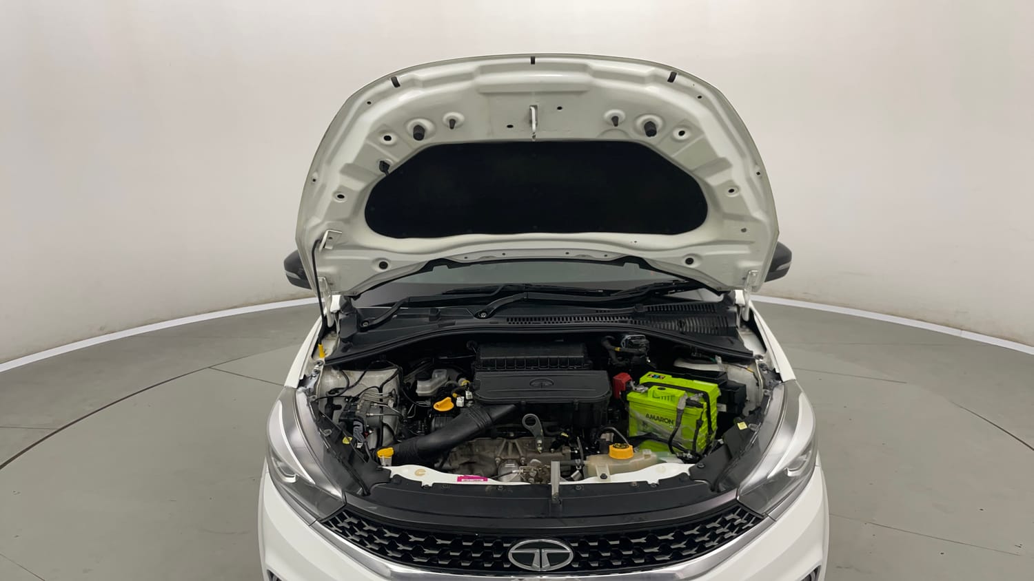 Used 2022 Tata Tigor XZA Plus Petrol Automatic engine ENGINE & BONNET OPEN FRONT VIEW