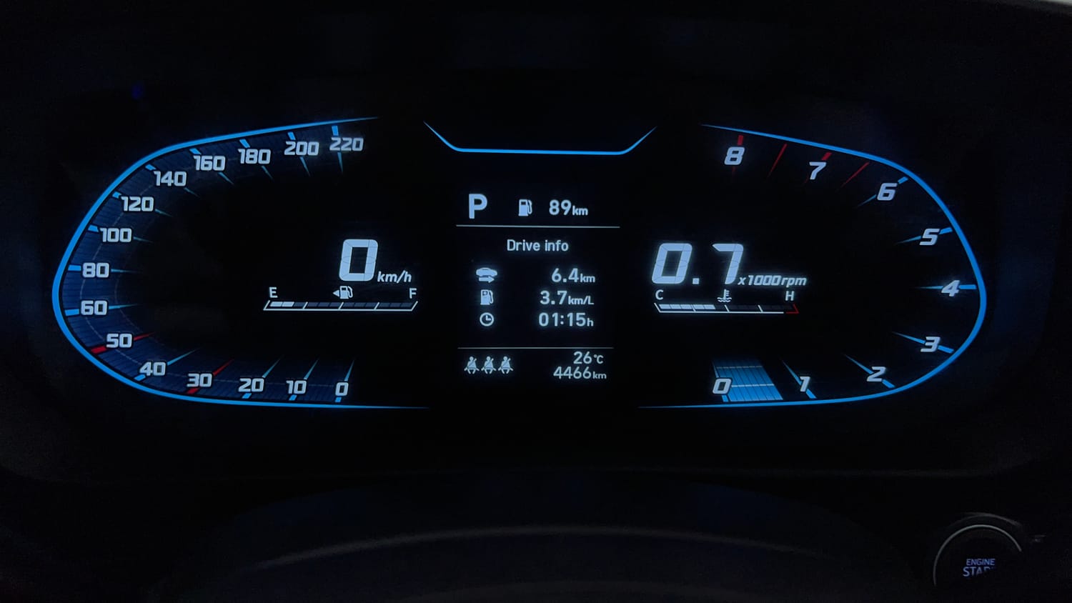 Used 2024 Hyundai New i20 Asta (O) 1.2 IVT Petrol Automatic interior CLUSTERMETER VIEW