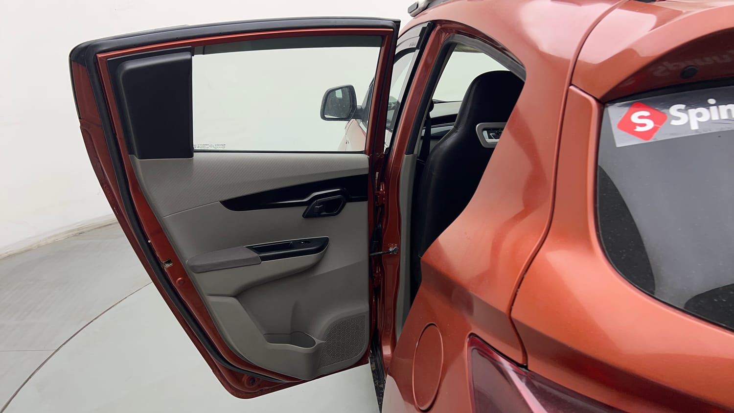 Used 2016 Mahindra KUV100 K6+ 6 STR Petrol Manual interior LEFT REAR DOOR OPEN VIEW