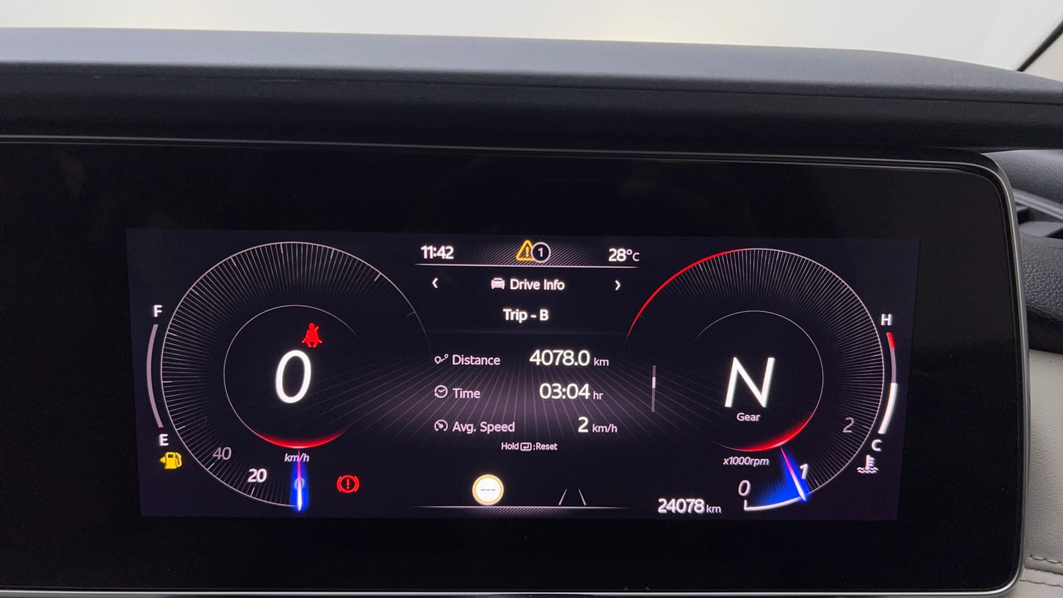 Used 2022 Mahindra XUV700 AX 7 Petrol MT 7 STR Petrol Manual interior CLUSTERMETER VIEW